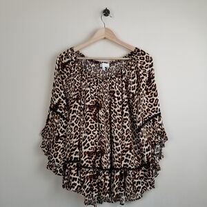 Fever Animal Print Top Large